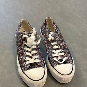 Converse Women's Floral Canvas Sneakers - Black and White